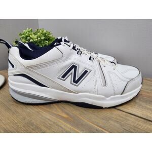New Balance 608v5 Shoes Men 12 Wide 4E White Blue Athletic Comfort Sneakers